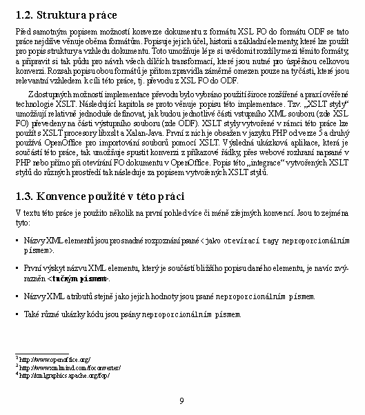 Různý formát textu a seznam s odrážkami – PDF